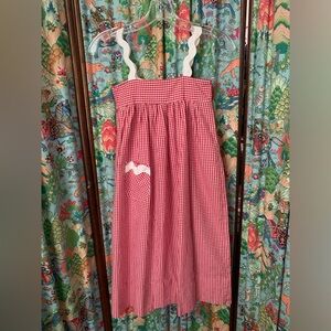 vintage red gingham dress sz 7